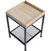 Mesa Auxiliar Rochester 41,5x41x56cm - Madera Industrial Clara, Roble Sonoma