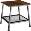 Mesa Auxiliar Bedford 45,5x45x47cm - Madera Industrial Oscura