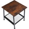 Mesa Auxiliar Bedford 45,5x45x47cm - Madera Industrial Oscura