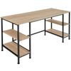 Escritorio Para Ordenador Stoke 137x55x75cm - Madera Industrial Clara, Roble Sonoma