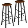 Set De 2 Taburetes De Bar Keynes - Madera Industrial Oscura