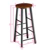 Set De 2 Taburetes De Bar Keynes - Madera Industrial Oscura