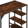 Mesa De Bar Cannock 109x60x100cm - Madera Industrial Oscura