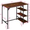 Mesa De Bar Cannock 109x60x100cm - Madera Industrial Oscura