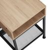 Mesilla De Noche Harlow 40,5x40,5x52,5cm - Madera Industrial Clara, Roble Sonoma