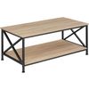 Mesa De Café 100x55x45,5cm - Madera Industrial Clara, Roble Sonoma