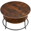 Mesa De Café Cromford  - Madera Industrial Oscura