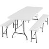 Juego De Mesa De Camping Plegable - Blanco