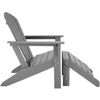 Silla De Jardã­n Con Reposapiã©s Estilo Adirondack - Gris Claro