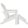 Silla De Jardã­n Con Reposapiã©s Estilo Adirondack - Blanco/blanco