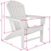 Silla De Jardã­n Con Reposapiã©s Estilo Adirondack - Blanco/blanco