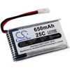 Batería Para Dron Hubsan X4 H107l, 3,7v, 650mah/2,4wh, Li-polymer, Recargable