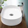 Lavabo Cerámico Ovalado Con Agujero Blanco Ecd Germany