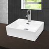 Lavabo Cerámico Rectangular 415 X 360 X 130 Mm Blanco Ecd Germany