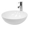 Lavabo Cerámico Redondo 400 X 395 X 147 Mm Blanco Ecd Germany