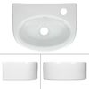 Lavabo Ovalado Cerámica - Lavadero 335x255x130 Mm Blanco Ecd Germany