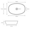 Lavabo Sobre Encimera - 505 X 385 X 135 Mm Blanco Ecd Germany