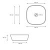 Lavabo Sobre Encimera - 405 X 405 X 140 Mm Blanco Ecd Germany