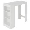 Mesa De Bar Con 3 Estantes 110x50x103 Cm Blanco Ml-design