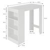 Mesa De Bar Con 3 Estantes 110x50x103 Cm Blanco Ml-design