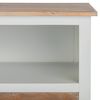 Mesa Baja Dhaka De Tv, Con 2 Mueble 110x45x57cm Blanco Womo-design