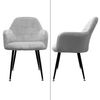 4x Juego Sillones De Comedor - Gris Rosa Ecd Germany