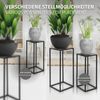 2x Soportes Para Flores 20x60x20/30x70x30 Cm Negro Ml-design