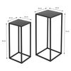 2x Soportes Para Flores 20x60x20/30x70x30 Cm Negro Ml-design