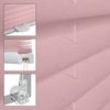 Cortina Plisada Para Ventanas 55x150 Cm Color Rosa
