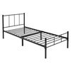 Cama De Estructura Metalica 90x200 Cm Negro Ml-design