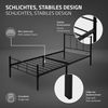 Cama De Estructura Metalica 90x200 Cm Negro Ml-design