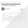 Cama De Estructura Metalica 90x200 Cm Blanco Ml-design