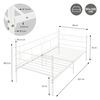 Cama De Estructura Metalica 90x200 Cm Blanco Ml-design