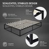 Cama De Estructura Metalica Sobre 160x200 Cm Negro Ml-design