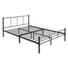 Cama De Estructura Metalica 140x200 Cm Negro Ml-design