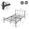 Cama De Estructura Metalica Sobre 120x200 Cm Ml-design