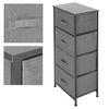 Caja De Almacenaje De Tela Con 4 Cajones 45x30x94 Cm Gris Ml Design