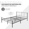 Cama De Estructura Metalica Sobre Marco De Acero 140x200 Cm Ml-design