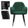 Juego De 2 Sillas De Comedor Con Respaldo Negro Ml-design