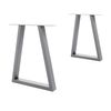 2x Conjunto De Patas De Mesa Industriales Gris 60x72cm Ecd Germany