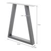 2x Conjunto De Patas De Mesa Industriales Gris 60x72cm Ecd Germany