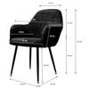 Juego De 4 Sillas De Comedor Negro Ecd Germany