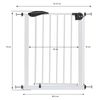 Barrera De Seguridad Extensible Para Niños 70-75 Cm Blanco Ecd Germany