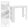 Mesa De Bar Con Estantes De 3 Niveles, 117x106x57 Cm Blanca Ml-design