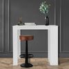 Mesa De Bar Con Estantes De 3 Niveles, 117x106x57 Cm Blanca Ml-design