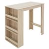 Mesa De Bar Con Estantes De 3 Niveles 117x106x57 Cm Ml-design