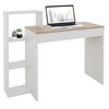 Escritorio Con Estantes Mesa De Trabajo Pc 110x72x40 Cm Blanco Ml-design