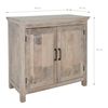 Mueble Auxiliar De Madera Bologna Shabby Chic 94x92x47 Cm Blanco Womo-design