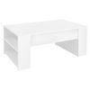 Mesa De Centro 100x60x42 Cm De Aglomerado Blanco Ecd Germany