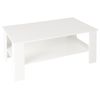 Mesa De Centro Madera 100 X 57 X 43 Cm Blanca Ml Design